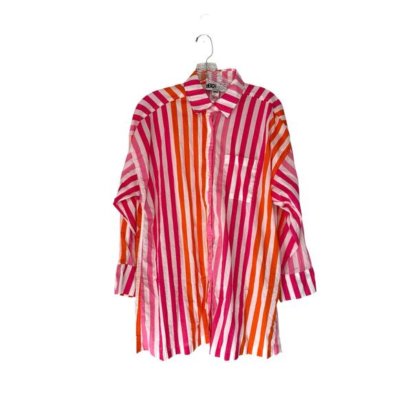 Beach Riot Pink Orange Striped Alex Beach Vacation Swim Cover Up Small Medium - Picture 2 of 11
